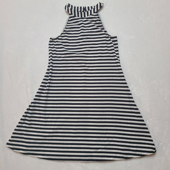 Express Black White Striped Halter Dress Size XS - Picture 10 of 14